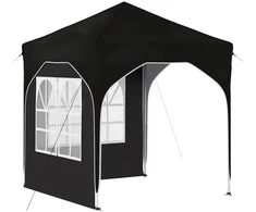 Pop-up šventinis palapinė 192 x 192 x 245 cm Juoda