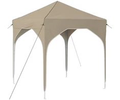 Pop-up šventinis palapinė 194 x 194 x 245 cm Kreminė