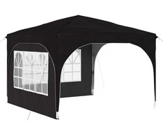 Pop-up šventinis palapinė 290 x 290 x 245 cm Juoda