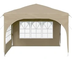 Pop-up šventinis palapinė 290 x 290 x 245 cm Kreminė