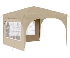 Pop-up šventinis palapinė 290 x 290 x 245 cm Kreminė