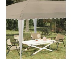 Pop-up šventinis palapinė 575 x 290 x 245 cm Kreminė