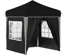 Pop-up šventinis palapinė Juoda 195 x 195 x 245 cm