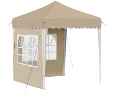 Pop-up šventinis palapinė Kreminė 195 x 195 x 245 cm