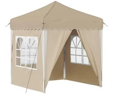 Pop-up šventinis palapinė 195 x 195 x 245 cm Kreminė
