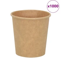 Popieriniai kavos puodeliai 1000 vnt 4oz 100ml Ruda
