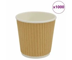 Popieriniai kavos puodeliai 1000 vnt 4oz 100ml Ruda