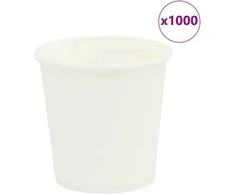 Popieriniai kavos puodeliai 1000 vnt 4oz 100ml Baltas