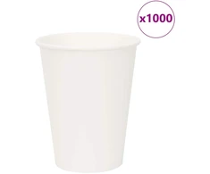 Popieriniai kavos puodeliai, 1000 vnt., 12 uncijų, 300 ml, balti