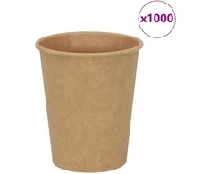 Popieriniai kavos puodeliai 1000 vnt 8oz 200ml Ruda