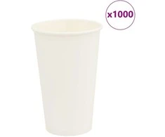 Popieriniai kavos puodeliai, 1000vnt., 16oz, 400ml, baltas