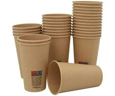 Popieriniai kavos puodeliai, 1000vnt., 16oz, 400ml, ruda