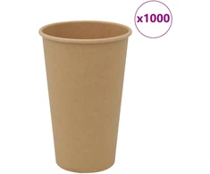 Popieriniai kavos puodeliai, 1000vnt., 16oz, 400ml, ruda