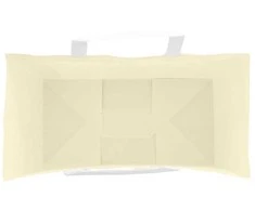 Popieriniai maišeliai 50vnt. su rankenomis, geltonos 32x17x25cm