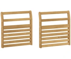 Porankiai 2 pcs Balta 58,5 x 8 x 60 cm Kietos akacijos mediena