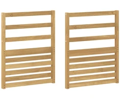 Porankiai 2 pcs Balta 59 x 4 x 73 cm Kietos akacijos mediena