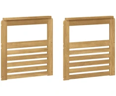 Porankiai 2 pcs Balta 59 x 6 x 61 cm Kietos akacijos mediena