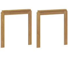 Porankiai 2 pcs Balta 59 x 6 x 61 cm Kietos akacijos mediena