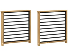 Porankiai 2 pcs Balta 60 x 6 x 61 cm Kietos akacijos mediena
