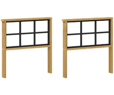 Porankiai 2 pcs Balta 60 x 6 x 61 cm Kietos akacijos mediena