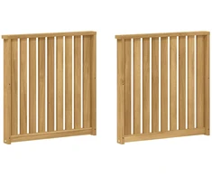 Porankiai 2 pcs Balta 60 x 6 x 61 cm Kietos akacijos mediena