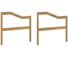 Porankiai 2 pcs Balta 79 x 4 x 73 cm Kietos akacijos mediena