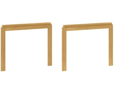 Porankiai 2 pcs Balta 79 x 6 x 61 cm Kietos akacijos mediena