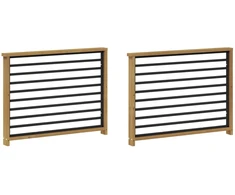Porankiai 2 pcs Balta 80 x 6 x 61 cm Kietos akacijos mediena