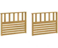 Porankiai 2 pcs Balta 80 x 6 x 61 cm Kietos akacijos mediena
