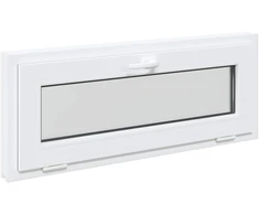Požeminio lango RISOR 100 x 40 cm PVC ir stiklas Balta