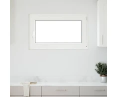 Požeminio lango RISOR 100 x 60 cm PVC ir stiklas Balta