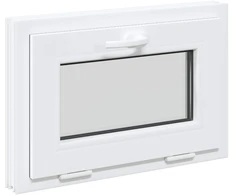 Požeminio lango RISOR 60 x 40 cm PVC ir stiklas Balta