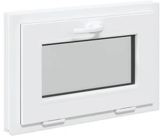 Požeminio lango RISOR 60 x 40 cm PVC ir stiklas Balta