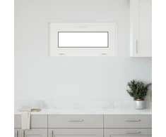 Požeminio lango RISOR 80 x 40 cm PVC ir stiklas Balta