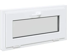 Požeminio lango RISOR 80 x 40 cm PVC ir stiklas Balta