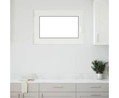 Požeminio lango RISOR 90 x 70 cm PVC ir stiklas Balta