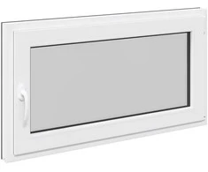 Požeminio lango RISOR 110 x 50 cm PVC ir stiklas Antracito