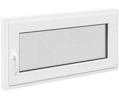 Požeminio lango RISOR 100 x 50 cm PVC ir stiklas Balta
