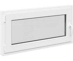 Požeminio lango RISOR 100 x 50 cm PVC ir stiklas Balta