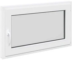 Požeminio lango RISOR 100 x 60 cm PVC ir stiklas Balta