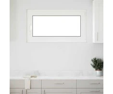Požeminio lango RISOR 110 x 50 cm PVC ir stiklas Balta