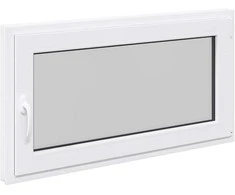 Požeminio lango RISOR 110 x 60 cm PVC ir stiklas Balta