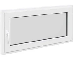 Požeminio lango RISOR 120 x 60 cm PVC ir stiklas Balta