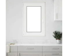 Požeminio lango RISOR 60 x 100 cm PVC ir stiklas Balta