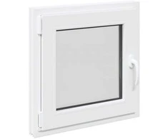 Požeminio lango RISOR 60 x 60 cm PVC ir stiklas Balta