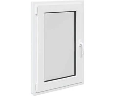 Požeminio lango RISOR 60 x 80 cm PVC ir stiklas Balta