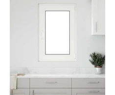 Požeminio lango RISOR 60 x 90 cm PVC ir stiklas Balta