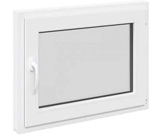 Požeminio lango RISOR 80 x 50 cm PVC ir stiklas Balta