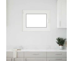 Požeminio lango RISOR 80 x 60 cm PVC ir stiklas Balta
