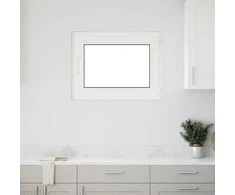 Požeminio lango RISOR 80 x 60 cm PVC ir stiklas Balta